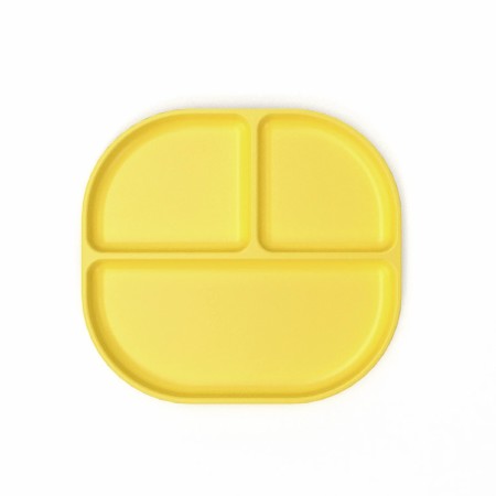 Bamboo Divided Plate Lemon