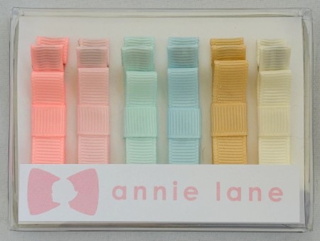 Hair Bows Pastel Solids - Box of 6