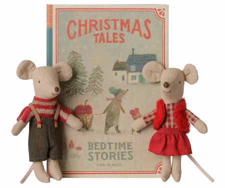 Holiday Christmas Mice in Book