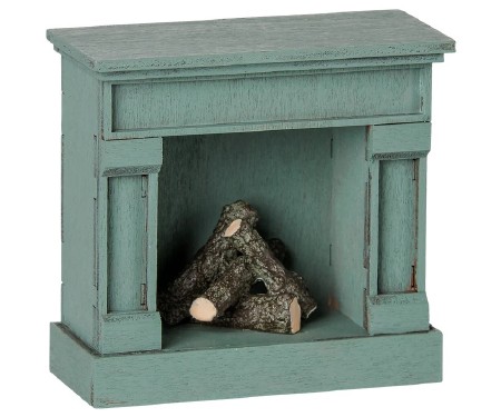 Mouse Fireplace in Blue