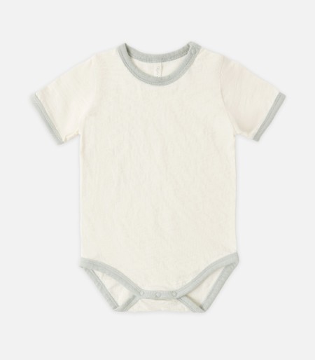 Ringer Onesie Seafoam 3-6m