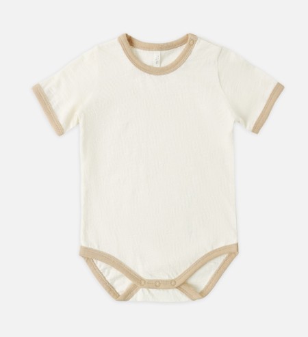 Ringer Onesie Butter 3-6m
