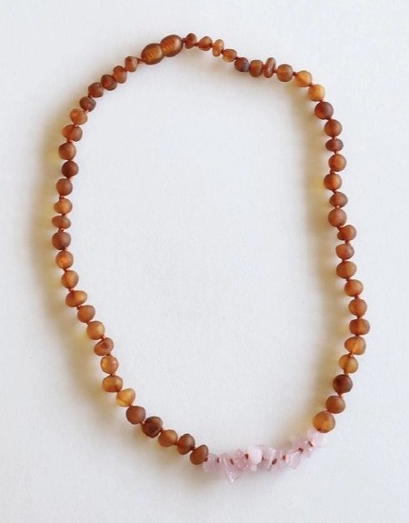 Raw Cognac/Rose Quartz 11&quot;