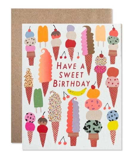 Sweet Ice Cream Birthday Card