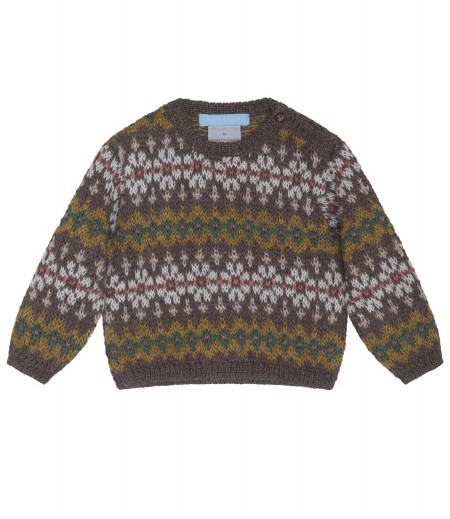 Alpaca Sweater Truffle 3-6m