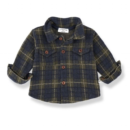 Atlin Shirt Blue Plaid 3-6m
