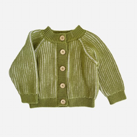 Brioche Green Cardigan 0-6m