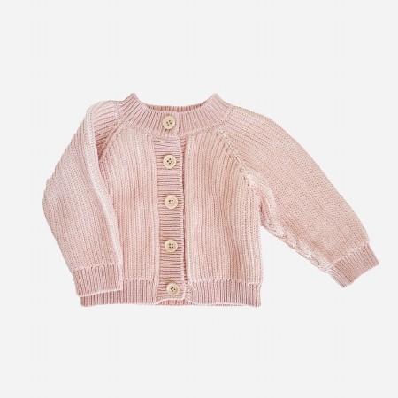 Brioche Pink Cardigan 0-6m
