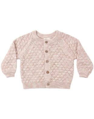 Bubble Cardigan Rose 3-6m