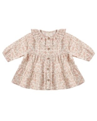 Button Dress Blossom 3-6m