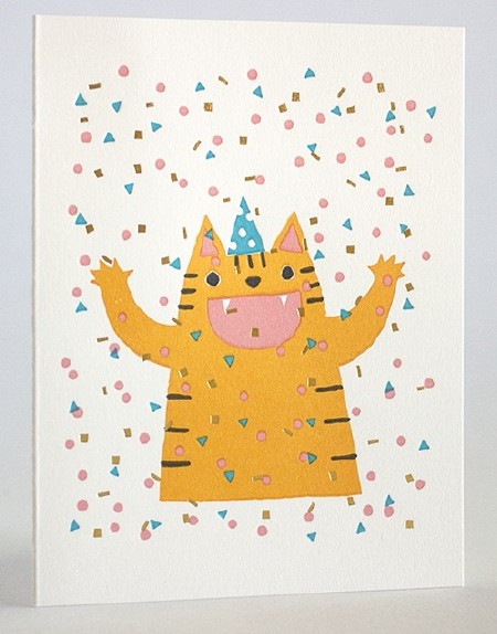 Card Confetti Cat