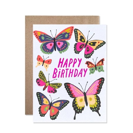 Card Happy Birthday Butterflies