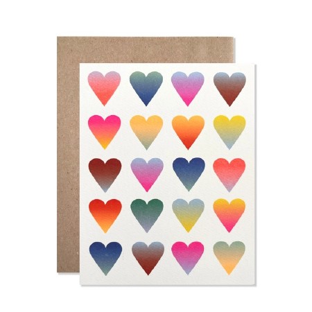 Card Neon Gradient Hearts