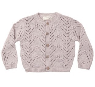 Cardigan Lilac Mist 3-6m