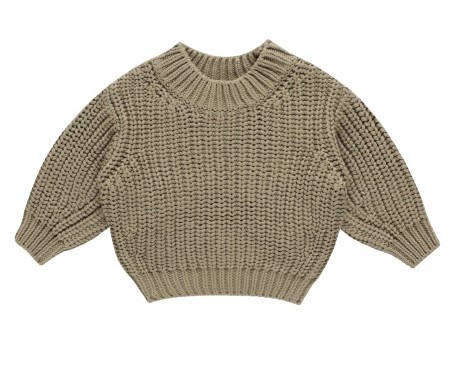 Chunky Sweater Olive 3-6m