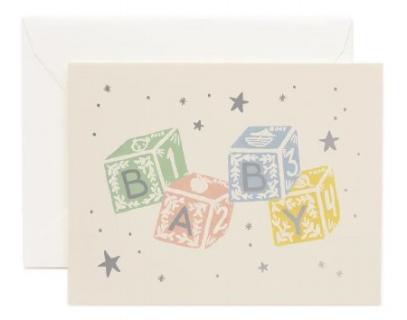 Classic Baby Blocks Card