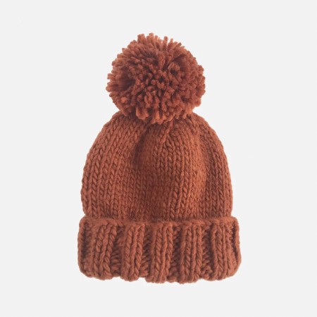 Classic Pom Hat Cinnamon 3-6m