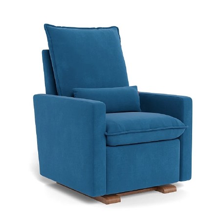 Cortina Recliner SBluVelWalnut