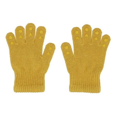 Cotton Grip Glove Mustard 3-4y