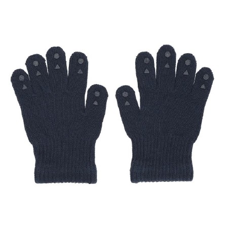 Cotton Grip Gloves Navy 2-3y