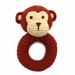Crochet Ring Rattle Monkey