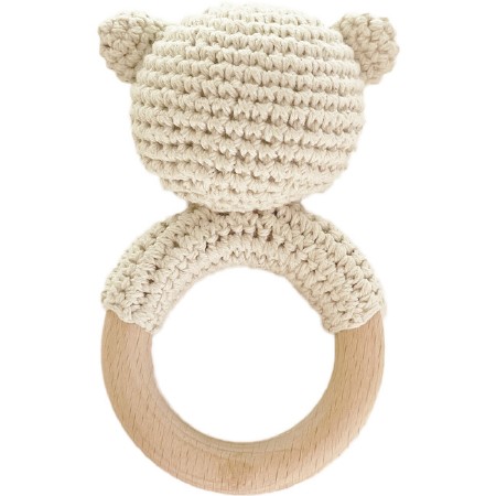 Wood Teether Bear