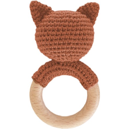 Wood Teether Fox