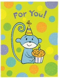 ENC Glitter Monkey Cupcake