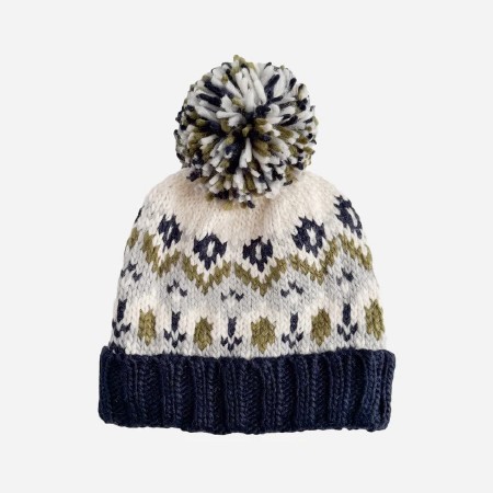 Fairisle Hat Navy 3-6m