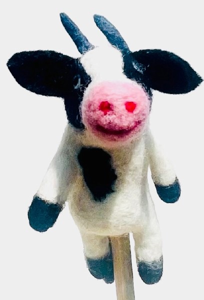 Felt Finger Puppet- Cow