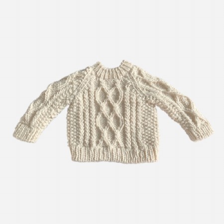 Fisherman Sweater Cream 6-12m