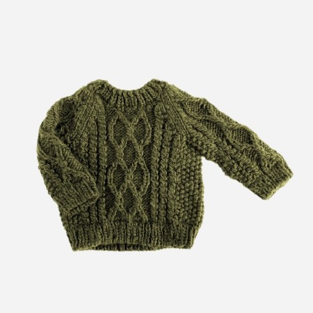 Fisherman Sweater Moss 6-12m