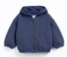 Fleece Hoody Royal 3-6m