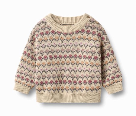 Floral Jacquard Sweater 3-6m