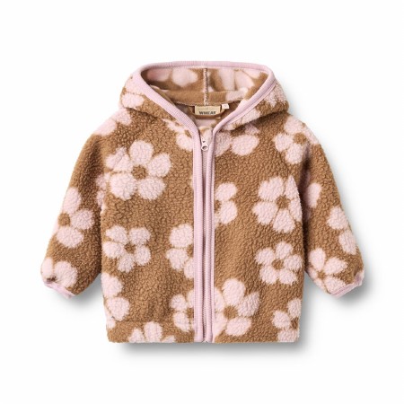Flower Fleece Hoodie 3-6m
