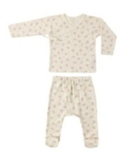 Footed Pant Set Flower nb