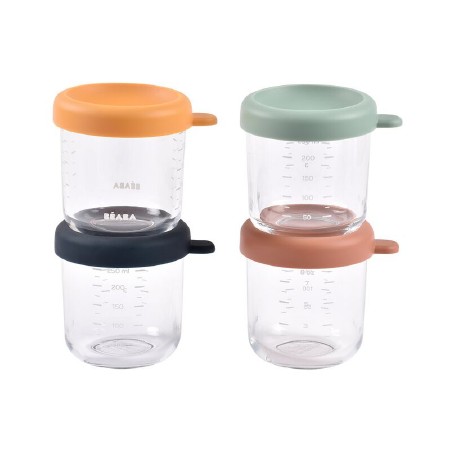 Glass Baby Food Jars 4 Pack 8oz in Sunrise