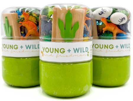 Grab &amp; Go Dough Jar- Dinosaur