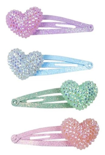 Hair Clips Sparkle Heart