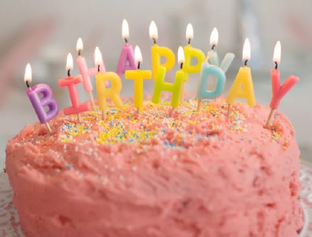 Happy Birthday Rainbow Candles