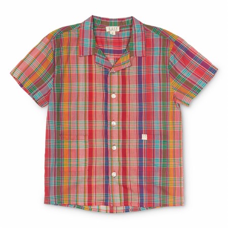 Henri Shirt Red Madras 2y