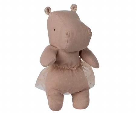 Hippo with Skirt Small Soft Rose