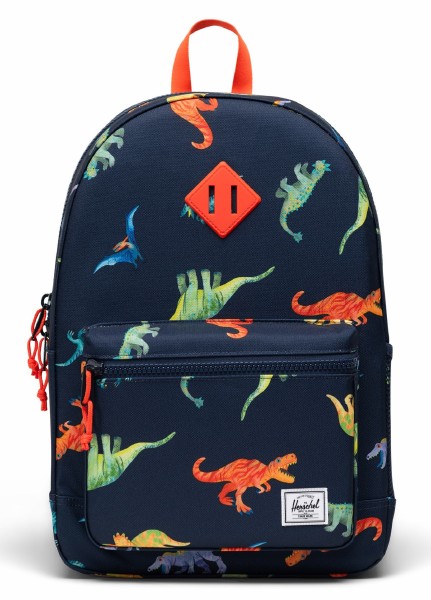 Heritage Youth Watercolour Dinos Darkest Navy Backpack