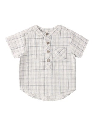 Jaxson Shirt Blue Plaid 3-6m