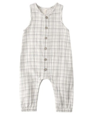Jumpsuit Blue Plaid 3-6m