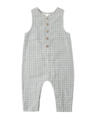 Jumpsuit Green Gingham 6-12m