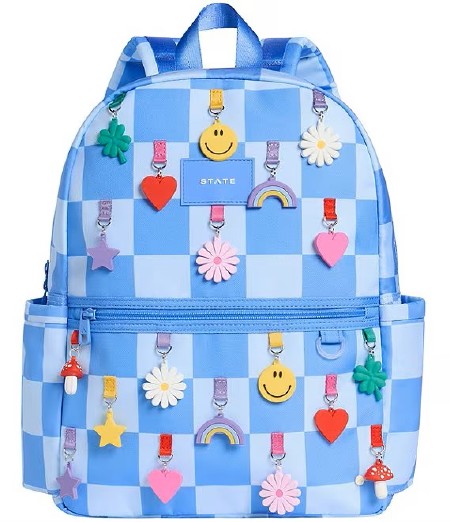Kane Charms Blue Check Backpack