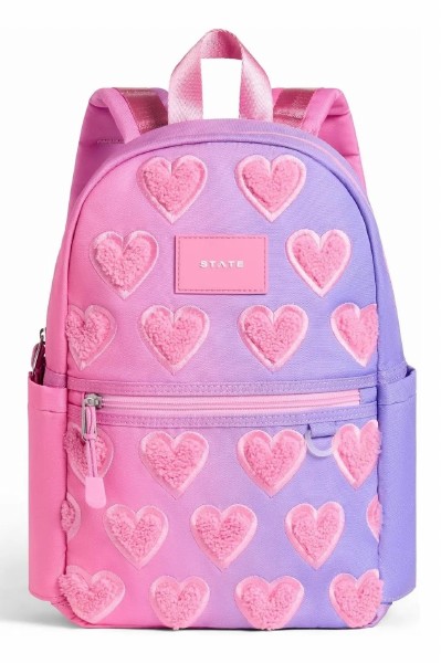 Kane Mini Ombre Fuzzy Hearts Backpack