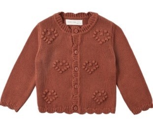 Knit Cardigan Red 12-18m
