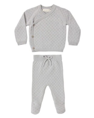 Knit Wrap Set Cloud nb